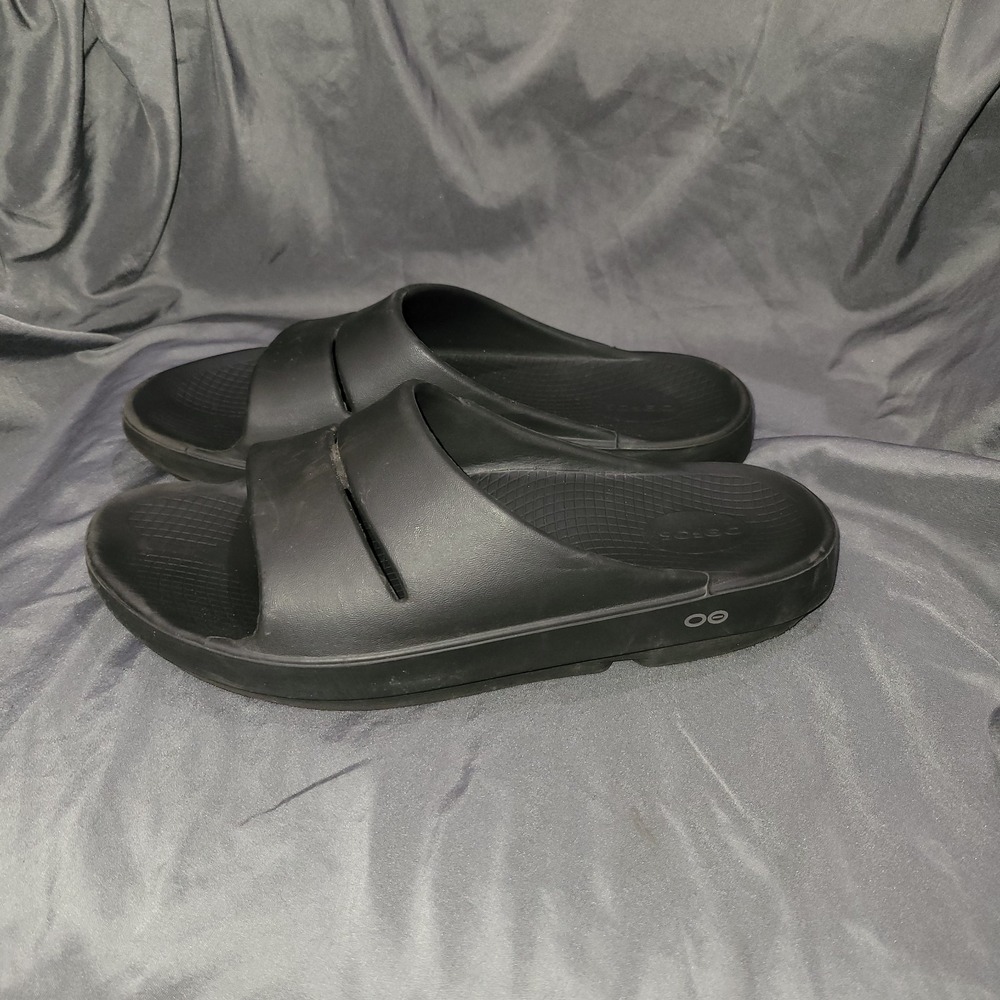 OOFOS OOahh Slip On Comfort Recovery Slide Sandals Black Mens Size 11 Women's 13